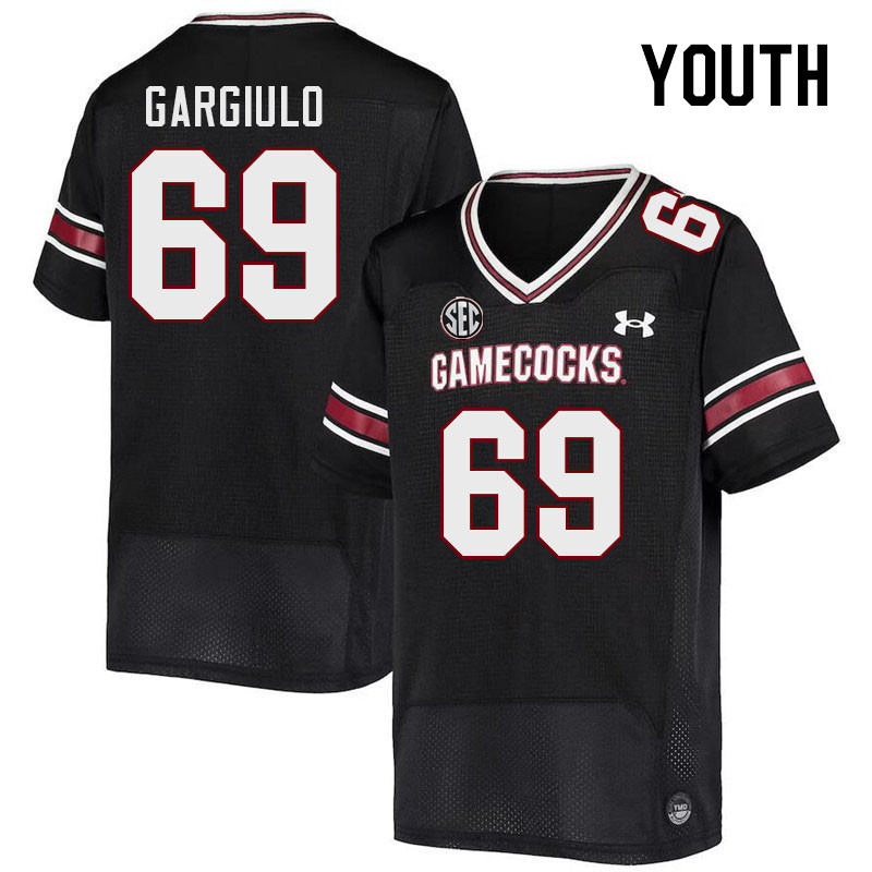 Youth #69 Nick Gargiulo South Carolina Gamecocks 2023 College Football Jerseys Stitched-Black